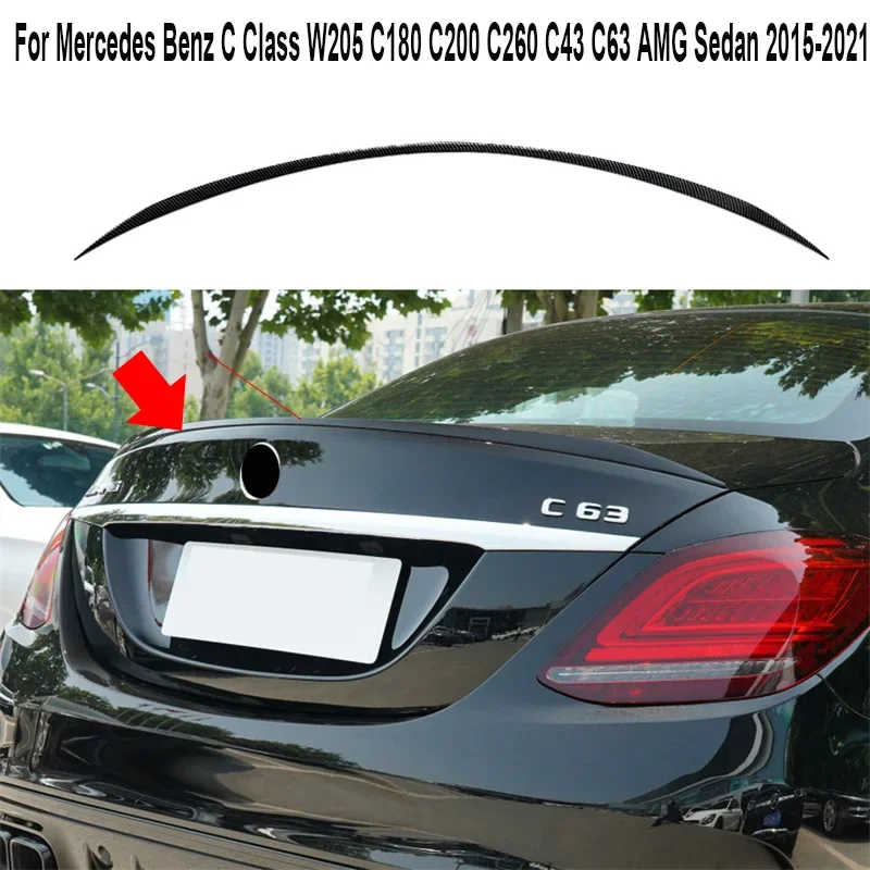 Spoilers d'aile de becquet de toit de coffre arrière de voiture pour Mercedes Benz Classe C, W205, C180, C200, C260, C43, C63, Sedan Jas, 2015-2021