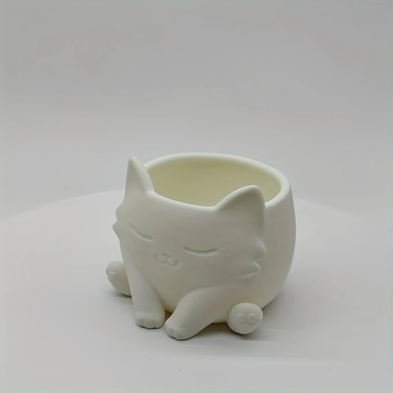 Cartoon Cat Succulent Flower Pot Cat Paw Design Small Plant Cactus Moss Herbs Office Shelf Home Garden Decor Gift for Cat Fans