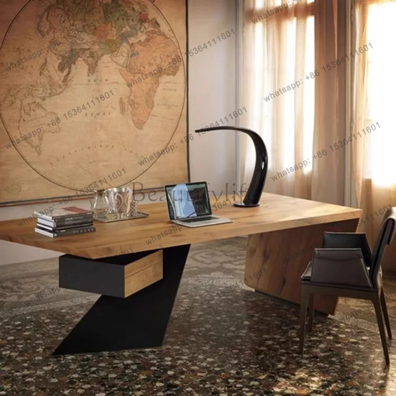 zj.Creative Elegant Auxiliary Office Desk Luxury Laptop Writing Sedentary Computer Desk Study Coffee Scrivania Office Furniture