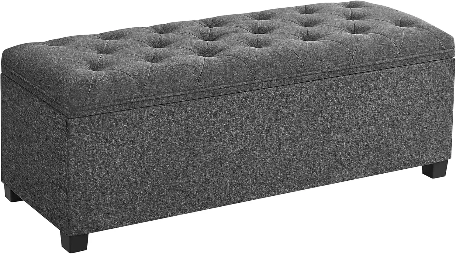 Storage Ottoman Bench, Foot Rest with Legs, 15.7 x 43.3 x 15.7 Inches, End of Bed Bench, Storage Chest, Load up to 660 lb, for L