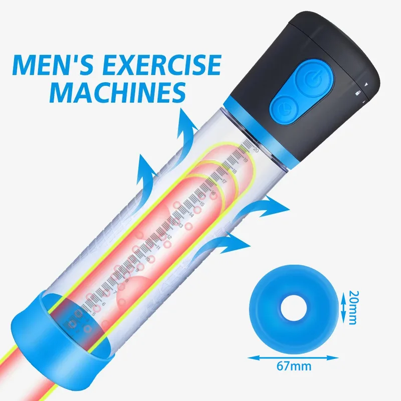 Electric Penis Pump Sex Toys For Men Male Masturbator Penis Extender Penile Vacuum Pump Penis Enlargement Enhancer Massager Ring