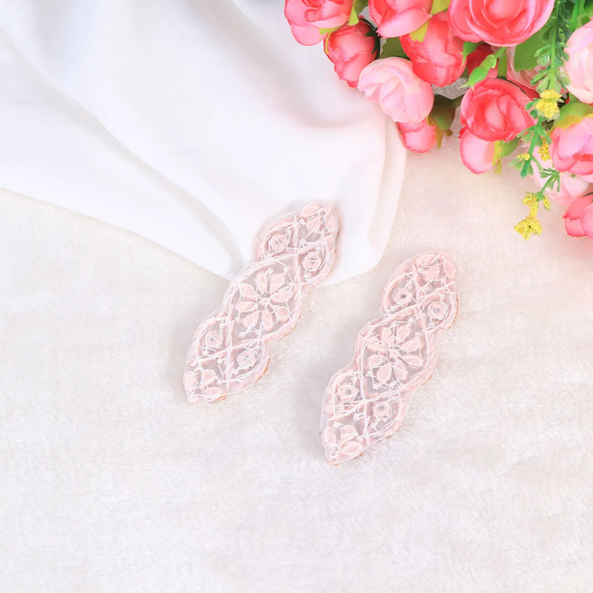 

2pc Crystal Rhinestone Applique Beaded Decor Wedding Sash Belt For Bridal Gown Evening Prom Dress Rosy Golden