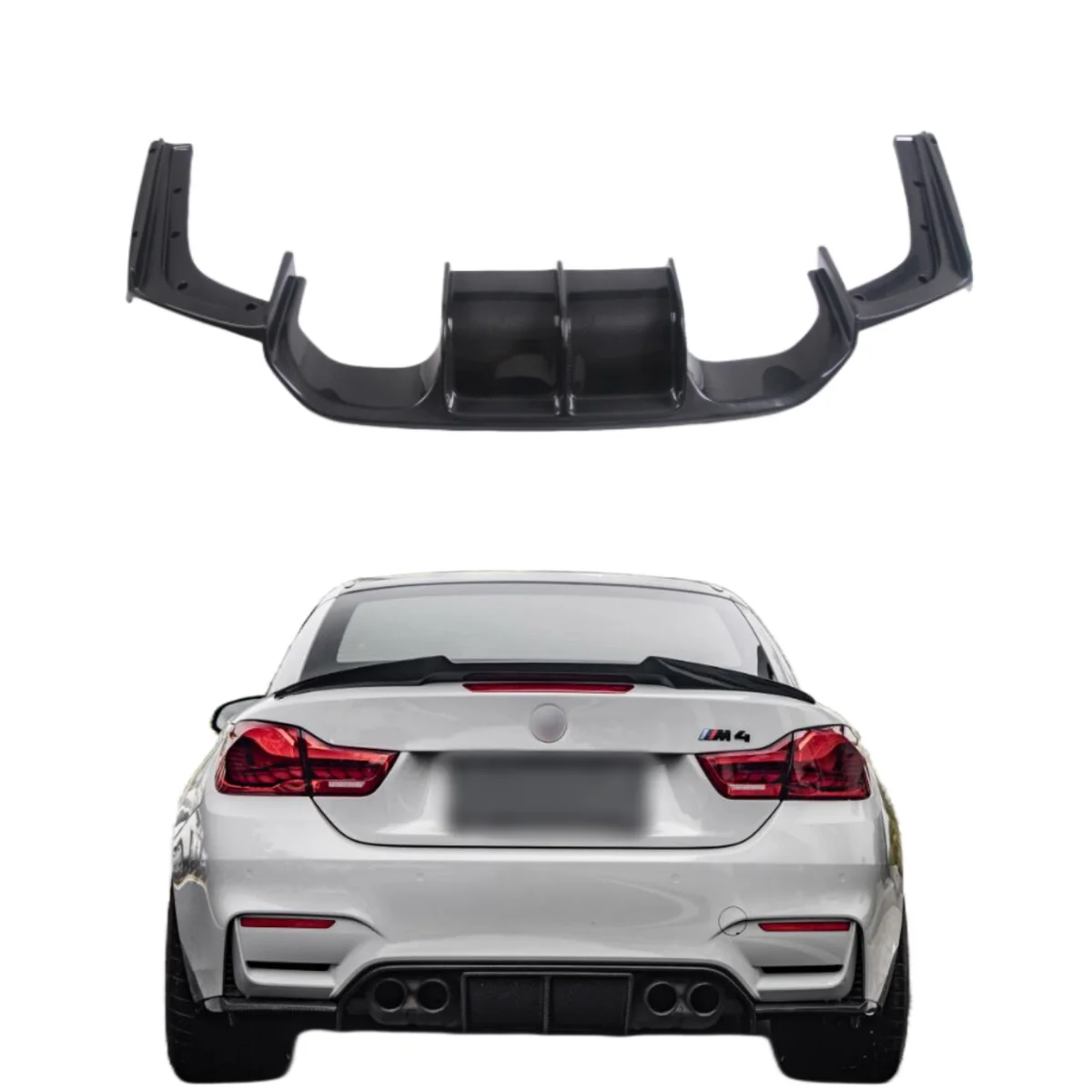 

Задний диффузор V-образного типа из углеродного волокна для F80 F82 M3 M4 Bodykit, диффузор заднего бампера