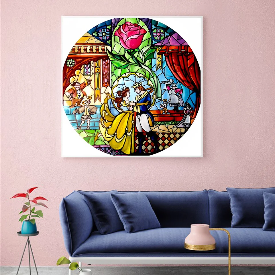 Disney Full Square Diamond Embroidery Cinderella Cross Stitch Diamond Painting Mulan Rhinestones Picture Mosaic Handicraft