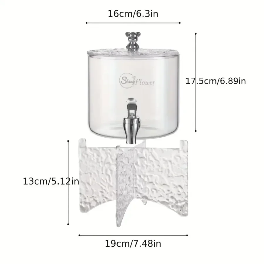 Water Kettle Large Capacity Refrigerator Glass Water Bottle Water With Faucet Heat-resistant Cold Resistant Kitchen Utensils