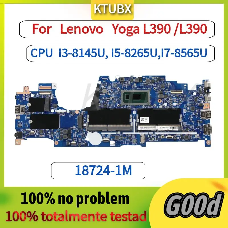 For Lenovo ThinkPad Yoga L390 /L390 Laptop Motherboard.With CPU I3-8145U, I5-8265U/I7-8565U.LKL-2 MB 18724-1M Motherboard