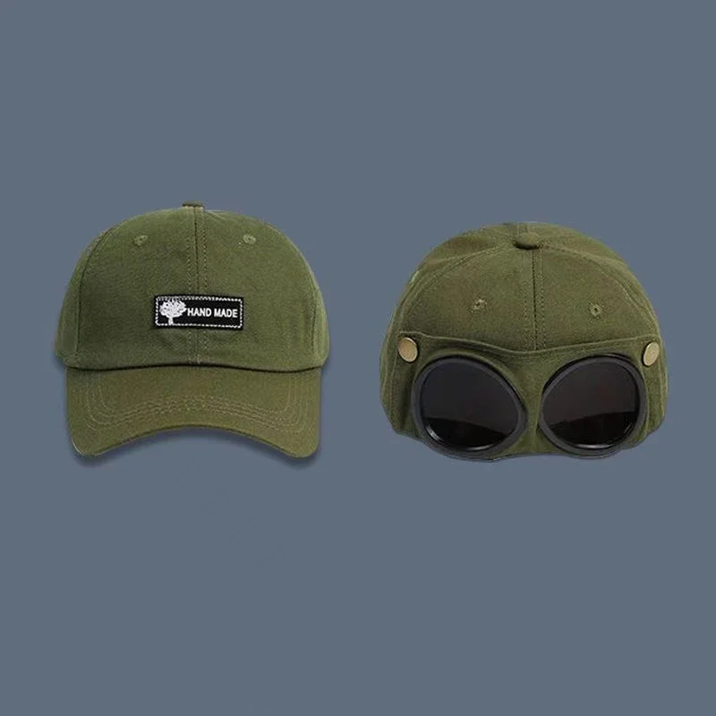 2026 Neue Mode Pilotenmütze Sommer Persönlichkeits-Brillen-Baseballkappe Unisex Trend Sonnenbrillen-Baseballkappe – Detail 2