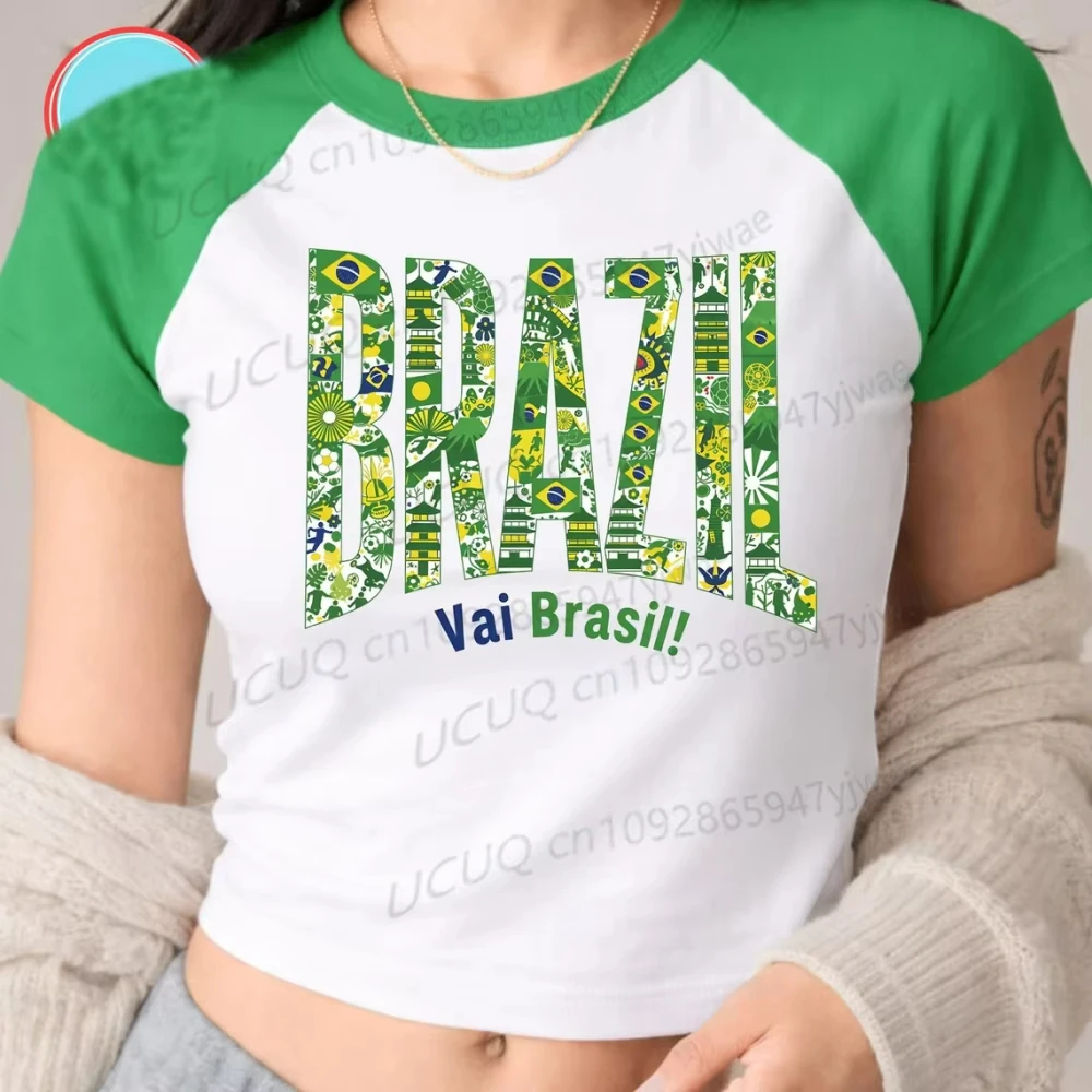 Brasil Team Shirt Brazil T shirt Womens Crop Tee Soccer Team Brazil Tee Soccer Brazil Jersey Brasil Tank Cropped Top Gift