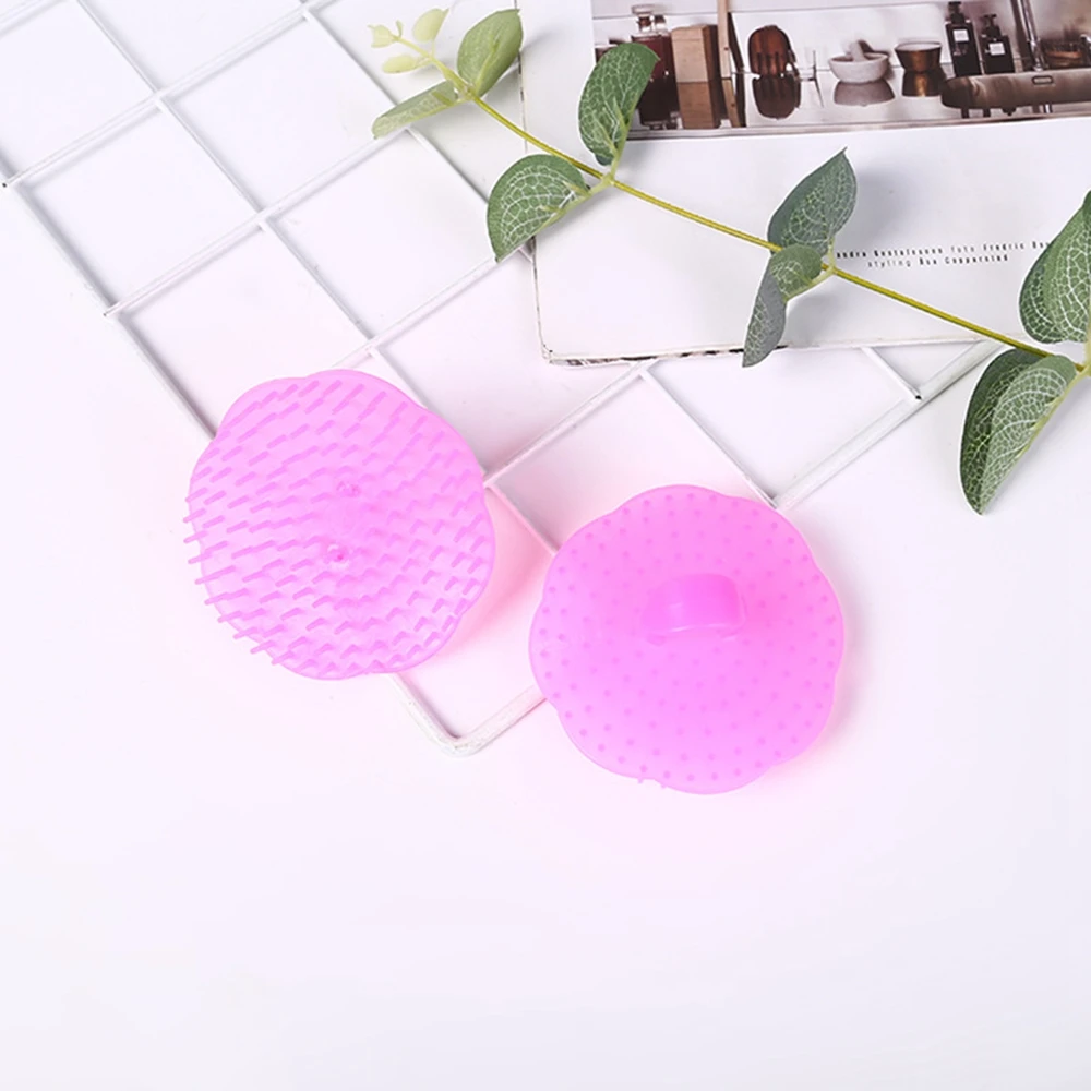 Soft Plastic Head Massage Cleaning Brush For Washing Hair Portable Bath Massage Comb Shampoo Brush Bath Accessories Random Color