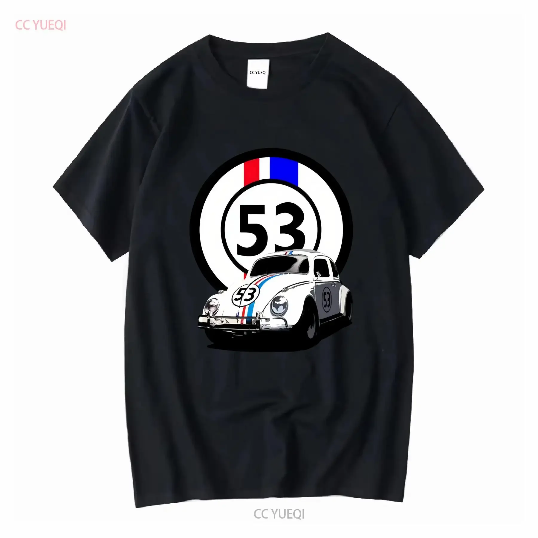 Herbie The Love Bug Movie Number 53 Plate T Shirt vintage Washed Casual streetwear homme Unisex designer clothes Soft Versatile