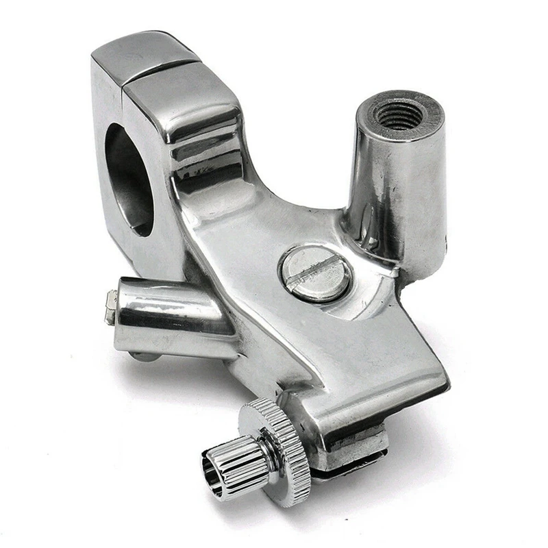 4X 25Mm 1Inch Motorcycle Clutch Lever Mount Holder For Honda Shadow 600 VT750 Silver Aluminum Alloy