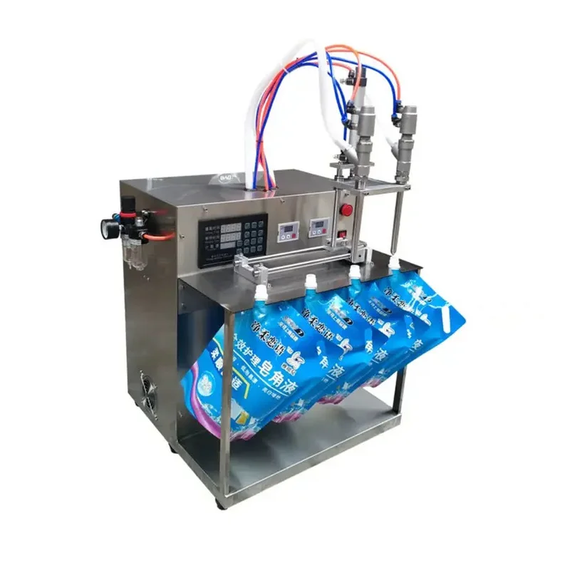 Heads Semi Automatic Liter Spout Pouch Detergent Laundry Drinking Large Flow Bag Filling hine