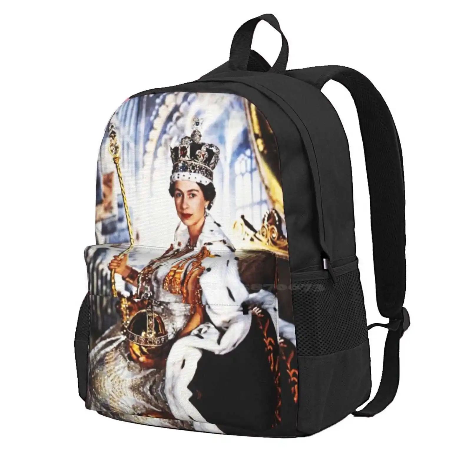 Queen Elizabeth Hot Sale Schoolbag Backpack Fashion Bags Queen Elizabeth United Kingdom Urban Great Britain Love England Welsh