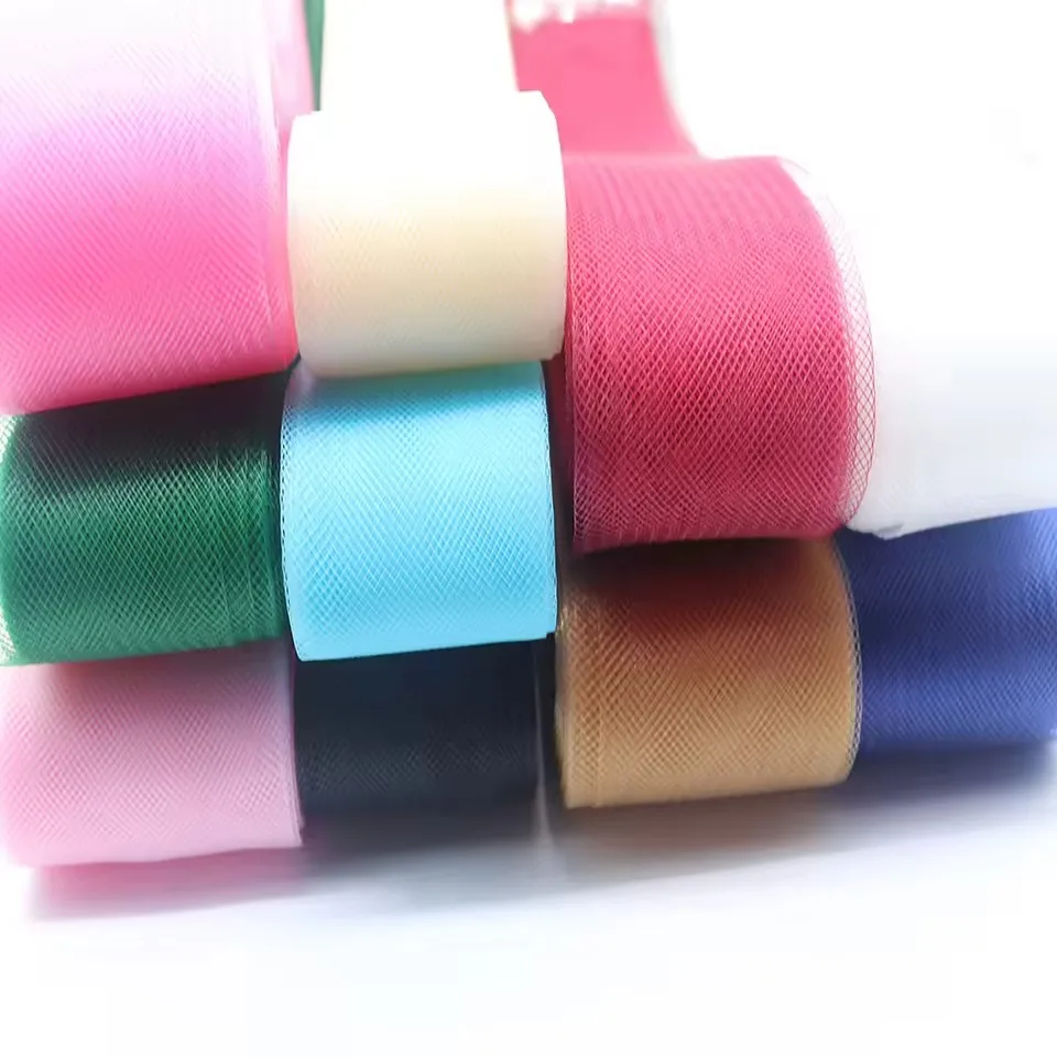 Dressmaking Craft Material Mesh Braid Soft Polyester Trim For Wedding Skirts And Bridal Attire Creation