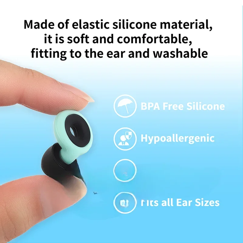 Silicone Earplug Sleep Noise Ear Plug Canceling Noise Reduction Soundproof Anti Soft Slow Rebound Protection Ears Foam