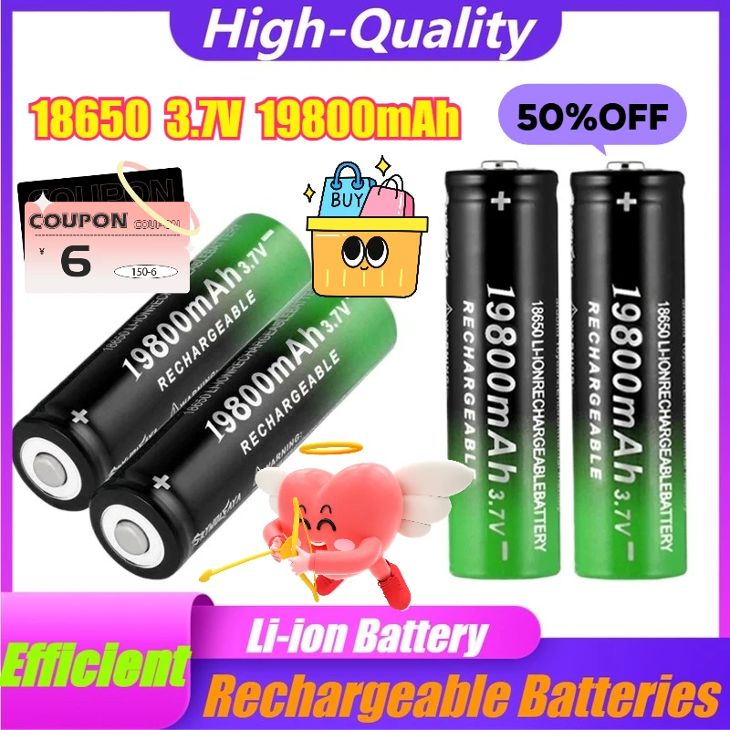 

New 18650 Lithium Battery 3.7V Power Type 19800mAh High-performance