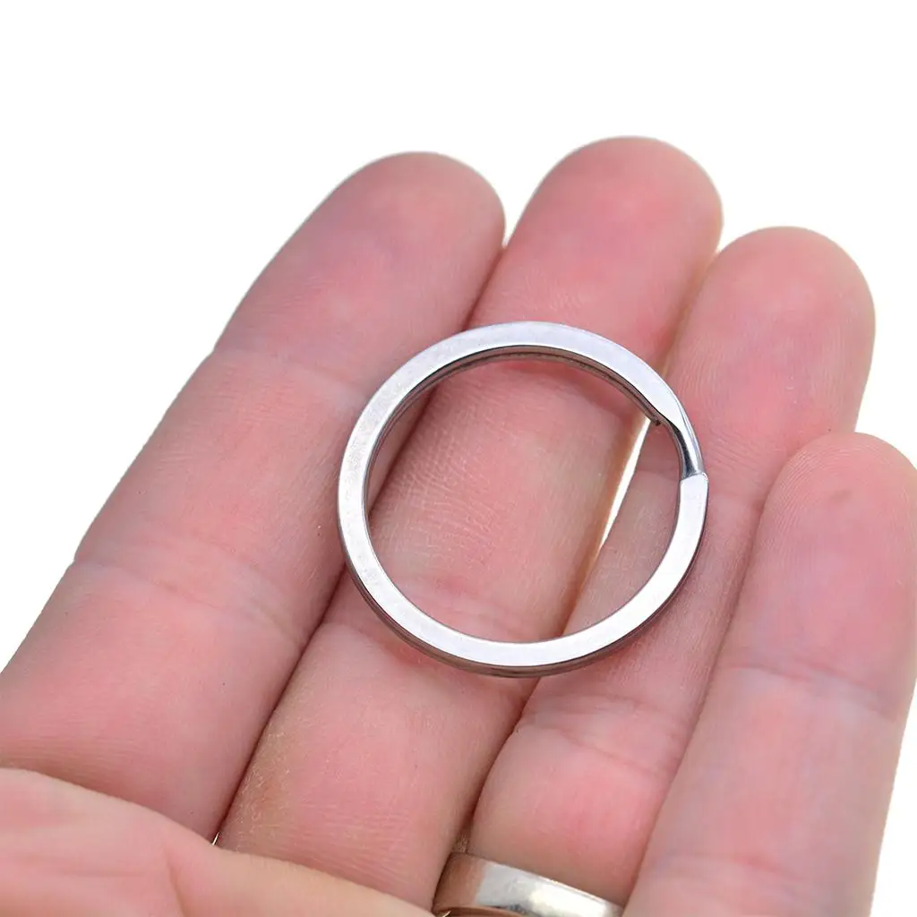 Split Ring Key Chain Rings Stainless Steel Jewelry Connectors Open Jump Rings for DIY Charms Links and Tags