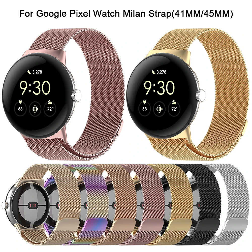 

Магнитный миланский ремешок-петля для Google Pixel Watch 2 1 без зазоров, металлический браслет для Google Pixel Watch 3, 41 мм, ремешок для часов Correa