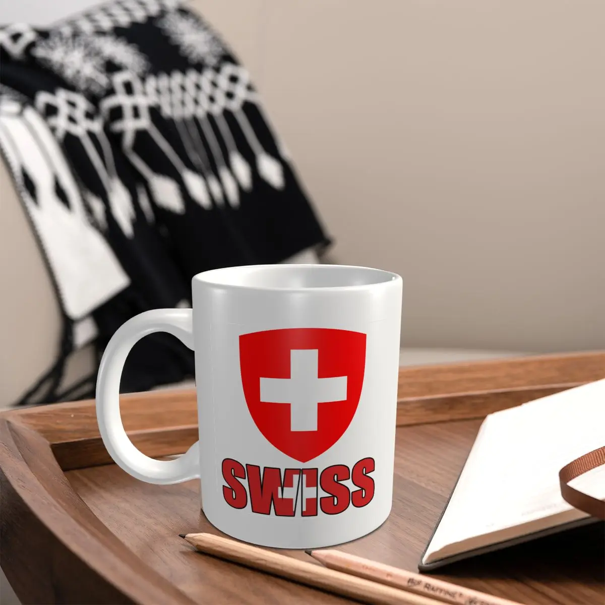 Mark Cup Mug Switzerland Swiss Letter Flag Emblem Coffee Mugs Tea Milk Water Cup Travel Mugs For Office Home