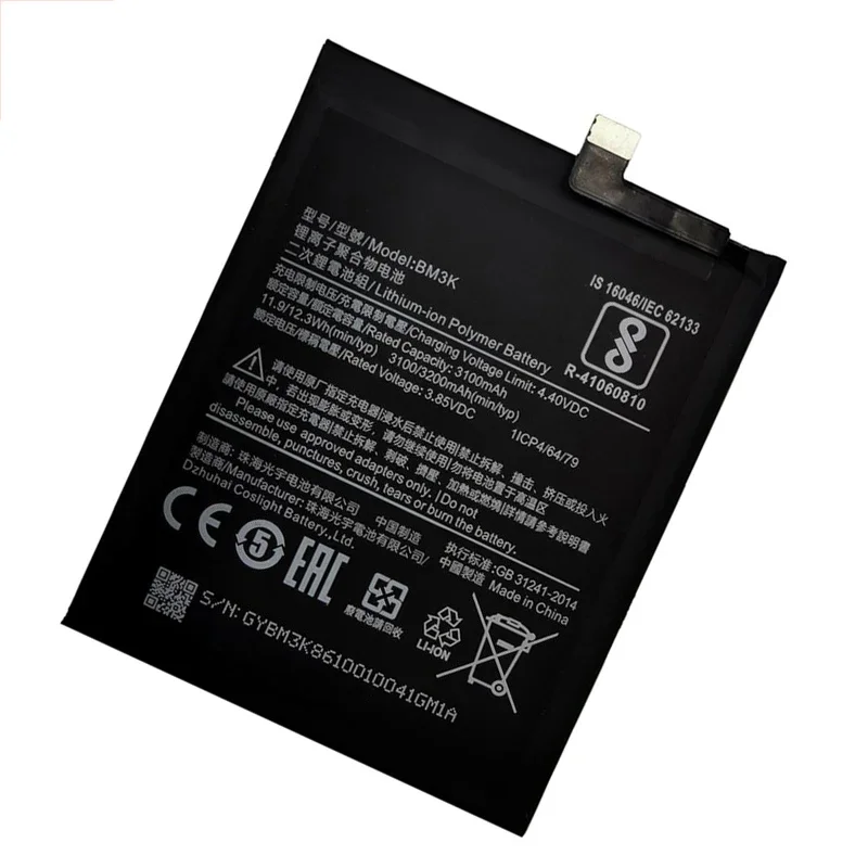 Bateria de telefone 100% original bm3k 3200mah, bateria de substituição de alta qualidade para xiaomi mi mix 3 mix3, ferramentas de baterias, envio