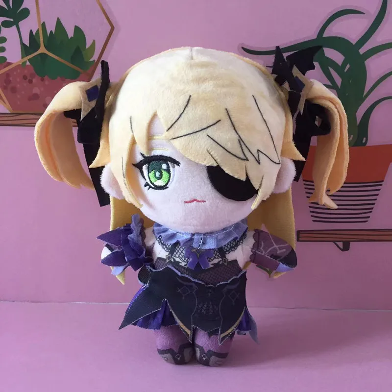 Muñeco de Peluche de Anime Genshin Impact, Mona Fischl, Juguete de Peluche Suave y Adorable, Almohada de 20 cm