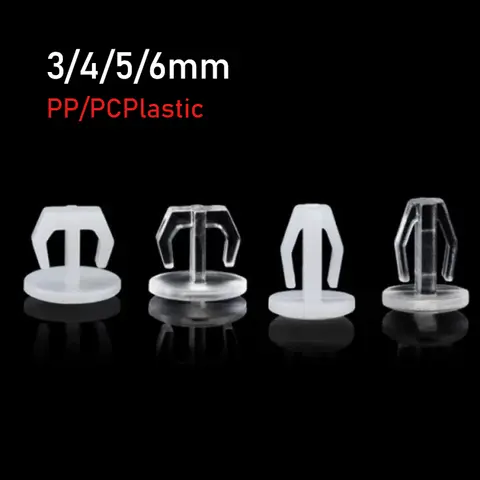Peijian 3/4/5/6mm White/transparent Anchor-shaped Rivet Led Strip Lights Lighting Pcb Board Plastic Rivets Mounting Clips