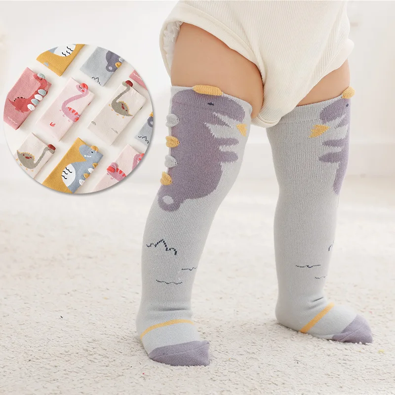 Autumn and Winter No-heeled Baby Over The Knee Socks Three-dimensional Children's Long Socks Straight Tube Socks