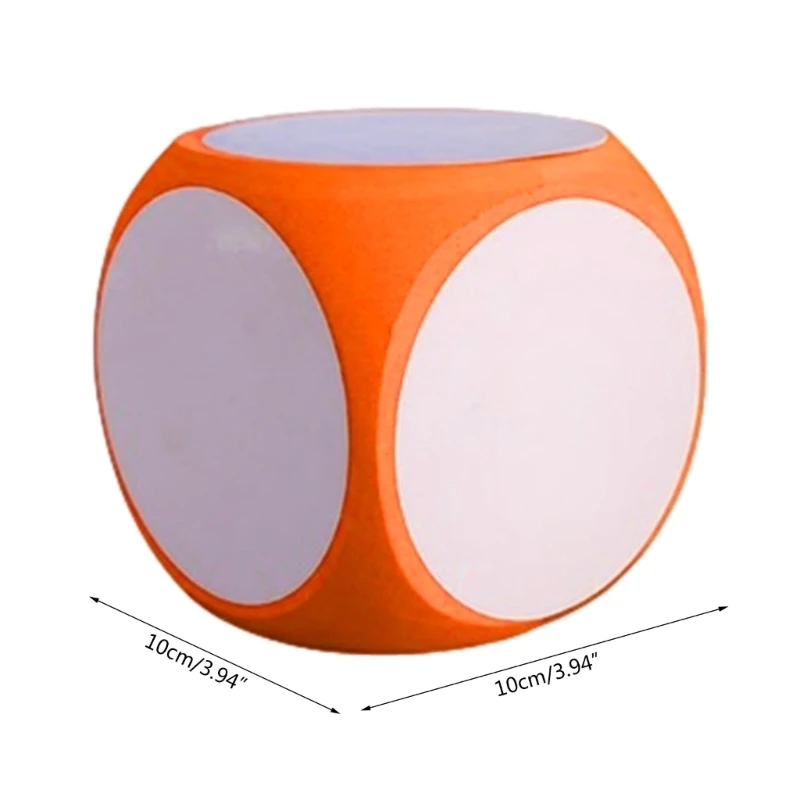 10cm DIY Blank Dices Education Blank Dices and Labels Wipe Off Dices Cubic Dices Cleanable Write On Dices Vibrant Color Dices