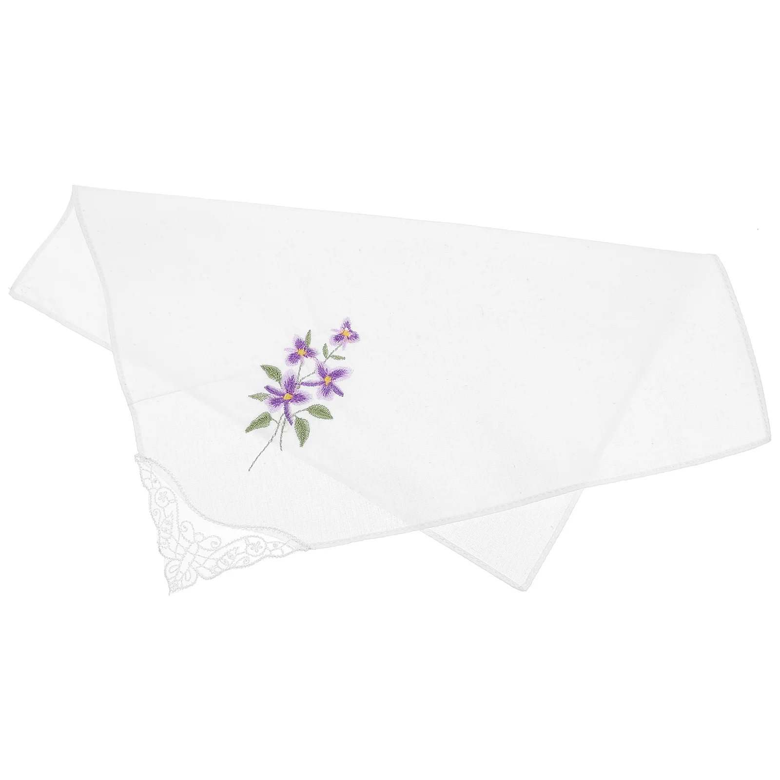 

Premium Cotton Embroidery Square Handkerchief Vintage Lace Floral Pattern Ladies Handkerchiefs Wedding Banquet Bridal Shower