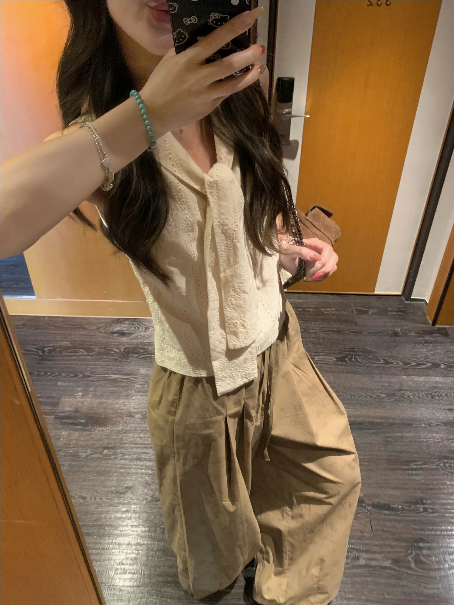 

Anline White Snow Ice Темно-синий воротник с ремешком Топ Текстура ort Svel irt Ele Sle Хлопковая летняя футболка