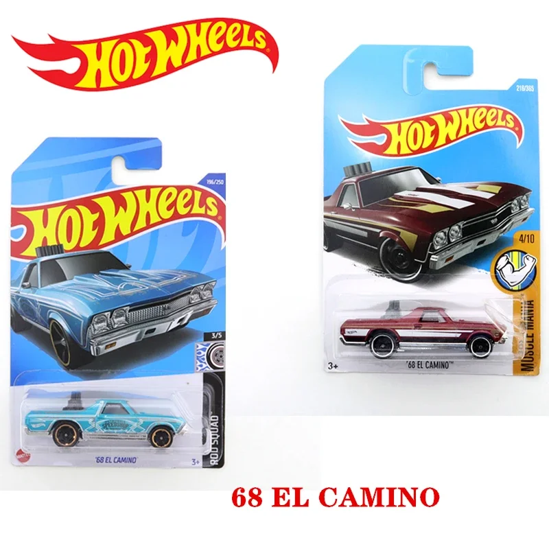 Hot Wheels-Mini coche de aleación modelo 68 EL CAMINO para niños, juguete de Metal fundido a presión, regalo, 1/64