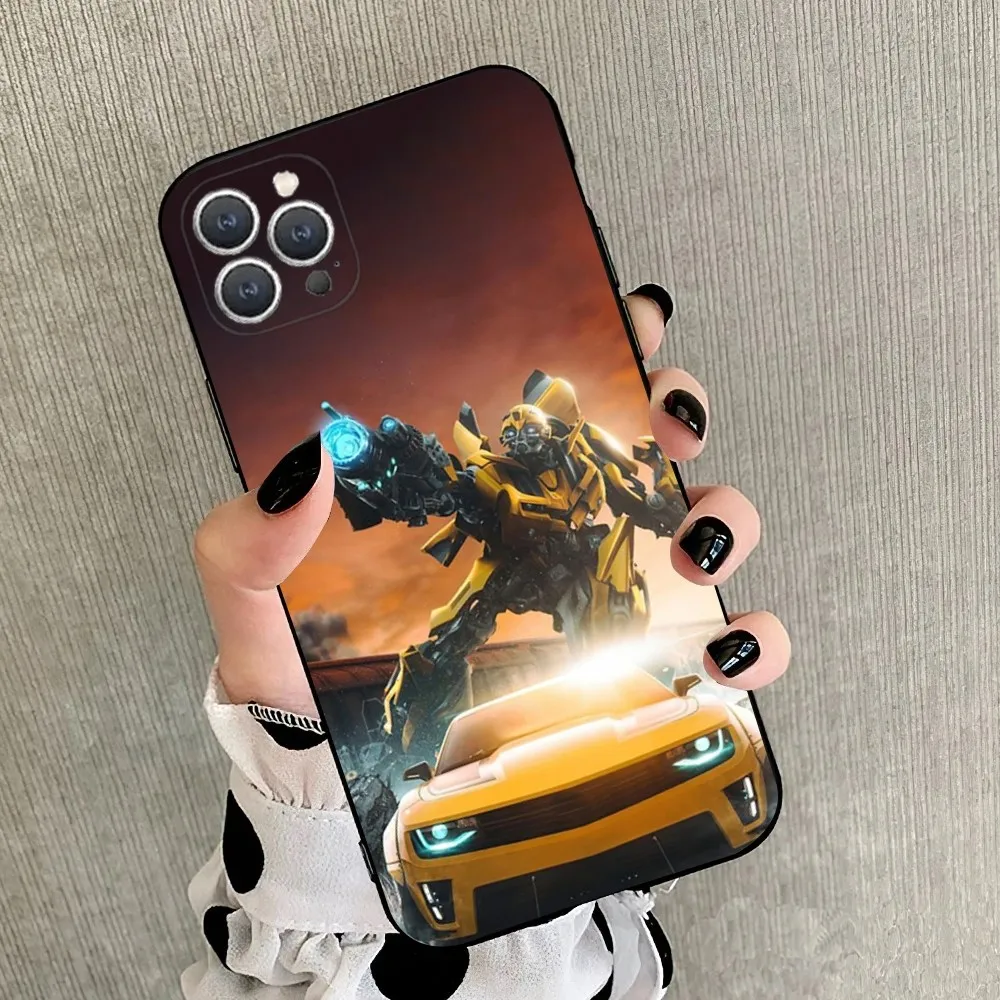 B-Bumblebees Car   Phone Case For iPhone 15,14,13,12,11,Plus,Pro Max,XS,X,XR,SE,Mini,8,7 Soft Silicone Black Cover image 5
