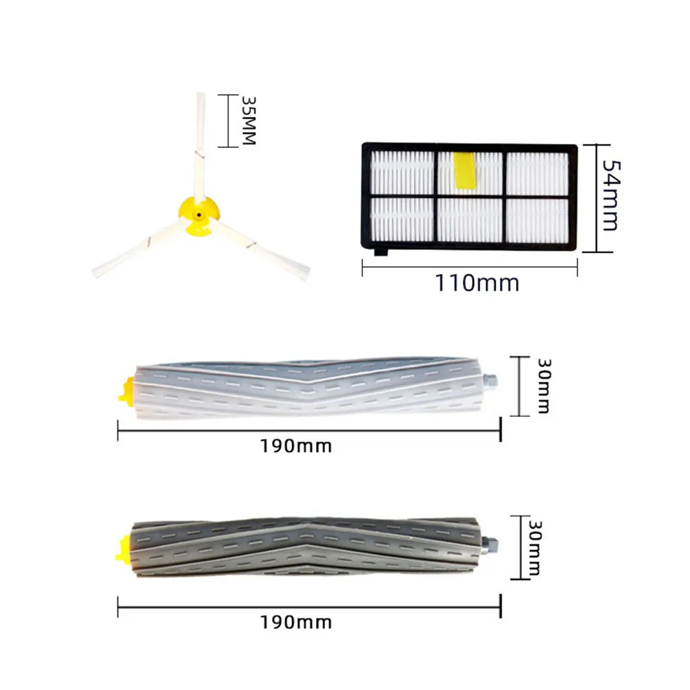 For iRobot Roomba 800 900 Series Hepa Filters Side Brush Roller Brush Universal Wheel 850 860 865 870 875 880 890 960 966 970