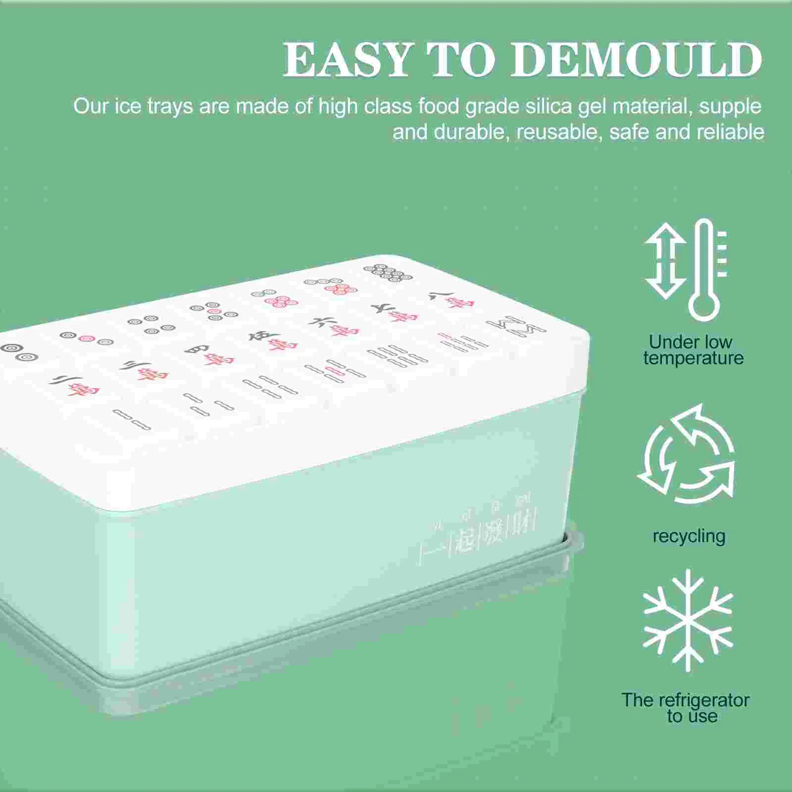 Kostkarka do lodu Mahjong Pattern Tray Cube Making Machines for Home Pp Kitchen Accessories Professional