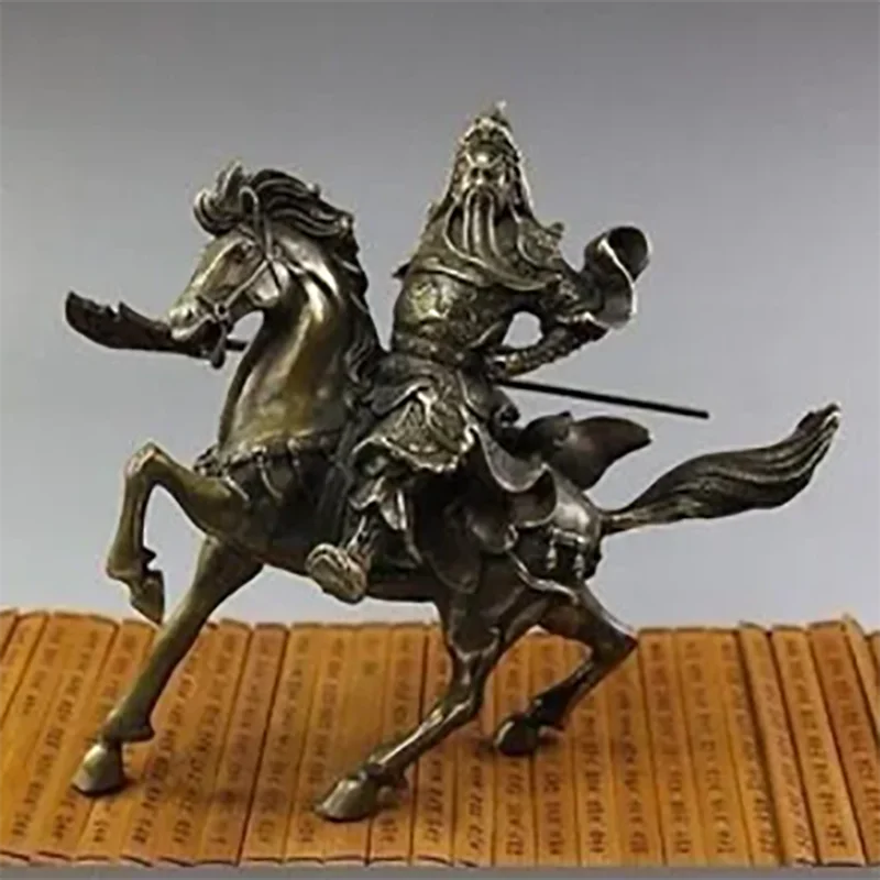 

China Collection Rare Fine Chinese Bronze Statue & Horse Handmade Brass Exquisite or Protect Pray