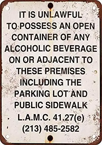 Fsdva No Alcoholic Beverages Vintage Look Reproduction Metal Tin Sign