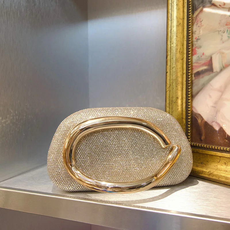 

Luxury Full Diamond Evening Bag for Women Sparking Shiny Rhinestone Clutch Bag Elegant Party Banquet Wedding Party Chain Handbag