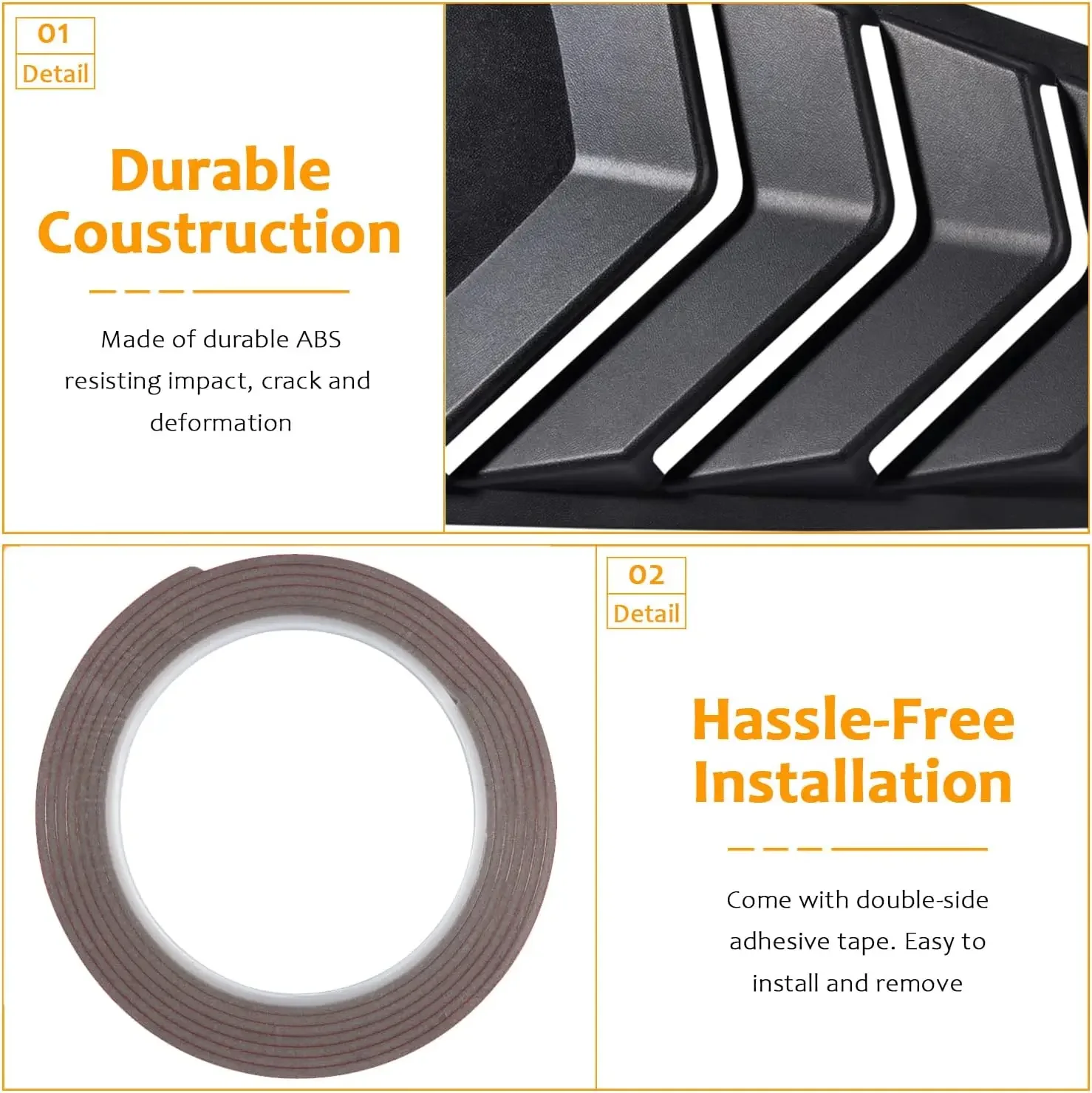 2 قطعة لفورد موستانج 2015-2020 سيارة الخلفي الخارجي نافذة الربع كوة غطاء الجانب تنفيس مصراع الكسوة مغرفة ABS اكسسوارات #5