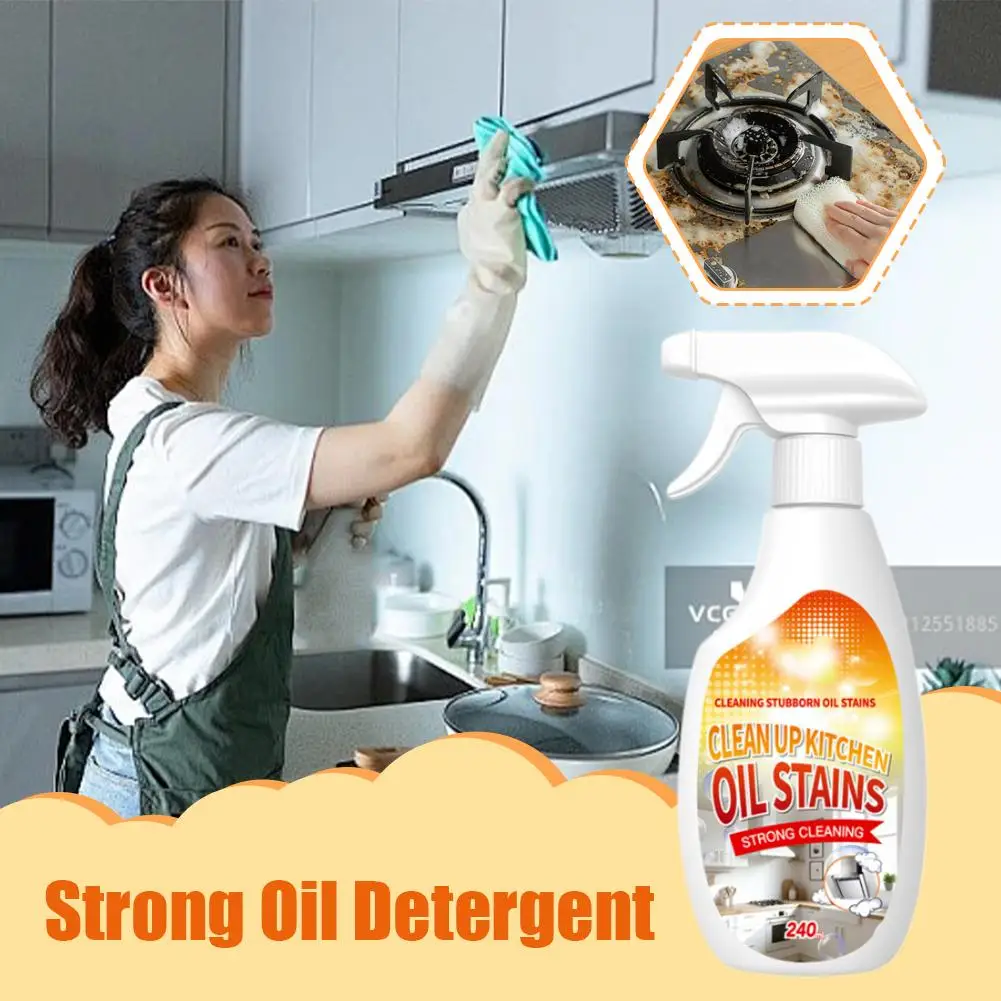 Heavy-duty Grease Cleaner Mild Formula&Fast Breakdown Strong Cleaning Clean Up Kitchen Oil Stain Cleaner for Range Hoods Stoves