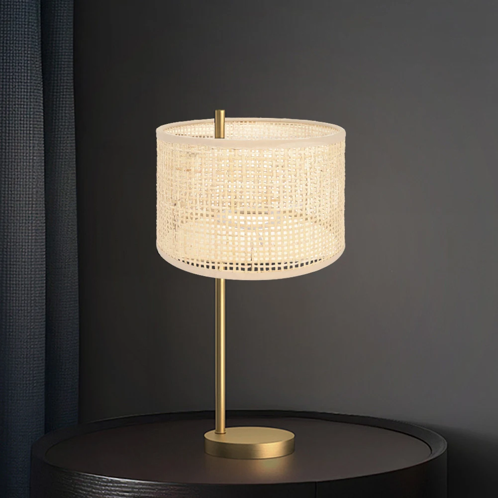 

E27 Rattan Woven Lampshade Rattan Lamp Protective Cover Rattan Table Lamp Shade for Table Lamps Floor Light