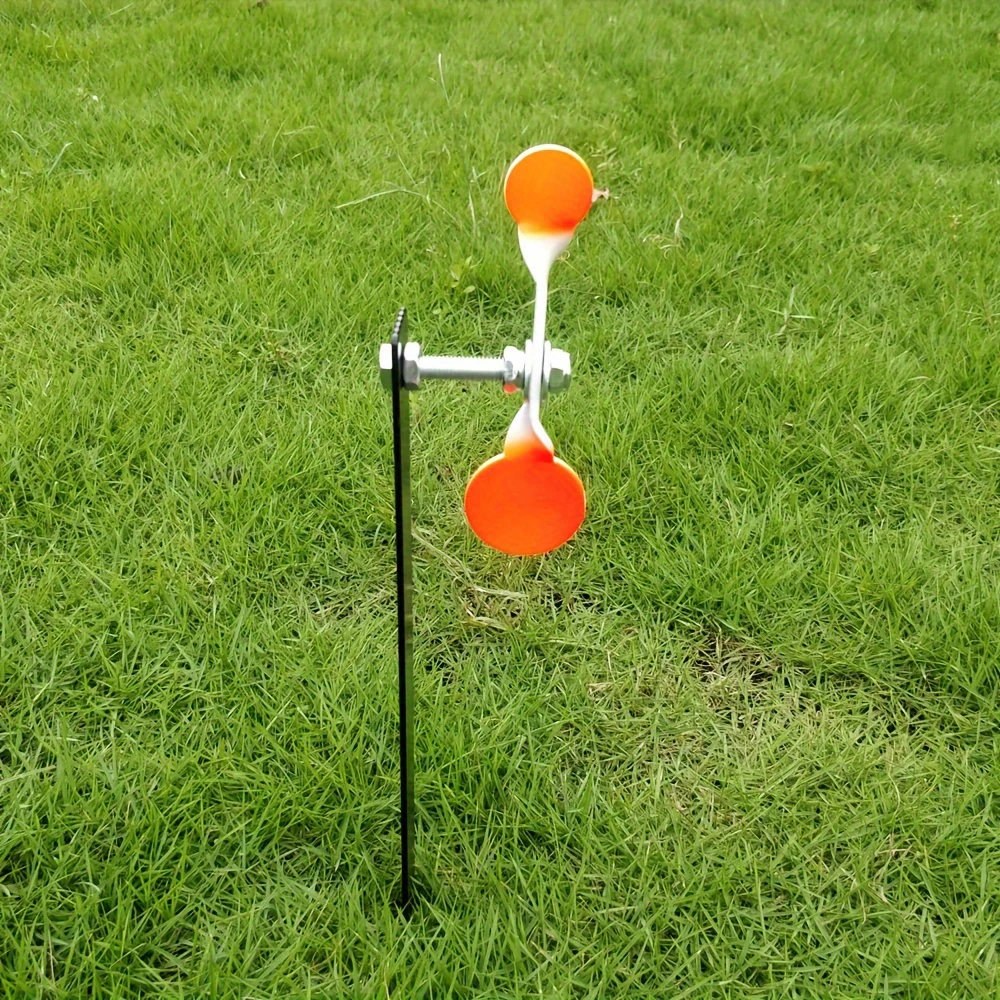 Automatic Reset Double Circle Target, Steel Ball Clay Ball Shooting Target Indoor Outdoor Practice Training Hunting
