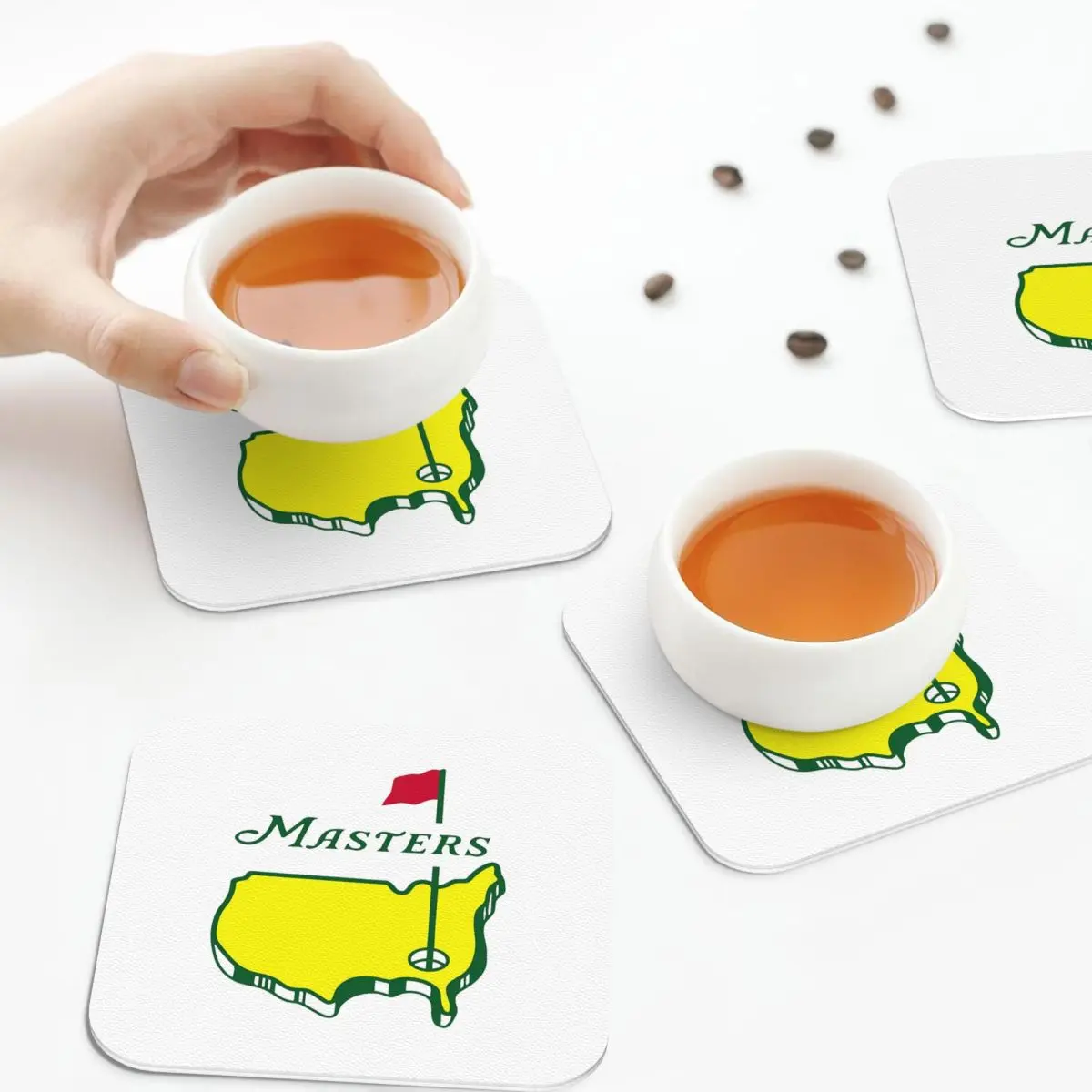 マスターズ - マスターズ 2022 - オーガスタ ナショナル - オー コースターズ キッチン プレースマット 断熱カップ コーヒーマット 食器パッド 4枚セット