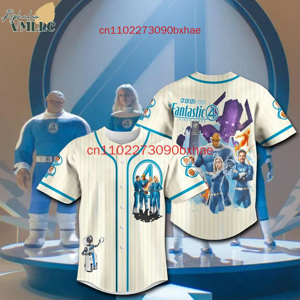 

Custom The Thing Baseball Jersey The Fantastic Four First Steps Shirt Marvel Studio Superhero Jersey Disney Baseball Shirt