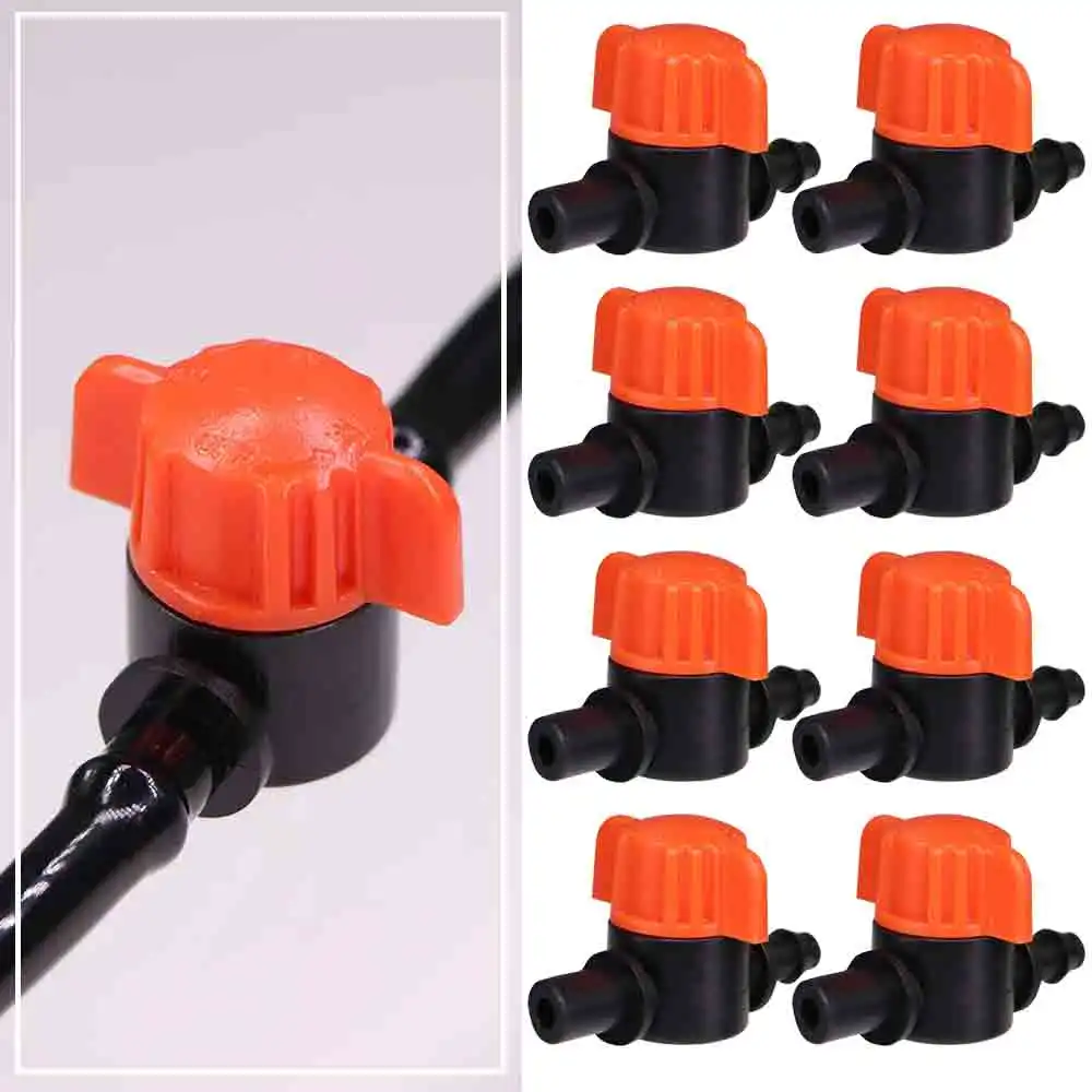 

1/4'' Barb Plastic Valve Shut-Off Barb Universal Drip Irrigation Coupling Connecter Tubing Garden Watering System Switch Tools