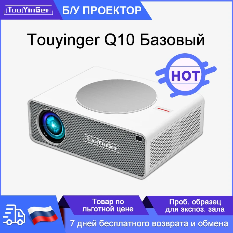 TouYinger Q10 Proyector Full HD Cine en casa Cine 12000 lúmenes LED Beamer Proyectores 4K (Wifi Android 9.0)