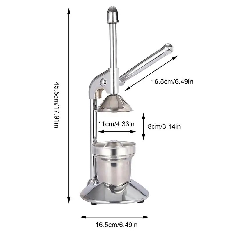 Hand Press Juicer Machine Professional Citrus Juicer Hand Press Citrus Squeezer Machine Stainless Steel Lemon Juicer