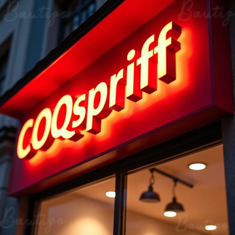 Custom Illuminated LED Business Sign 3D Two Side Glow Channel Letters Storefront Outdoor Weatherproof Sign For Cafe Bar Store