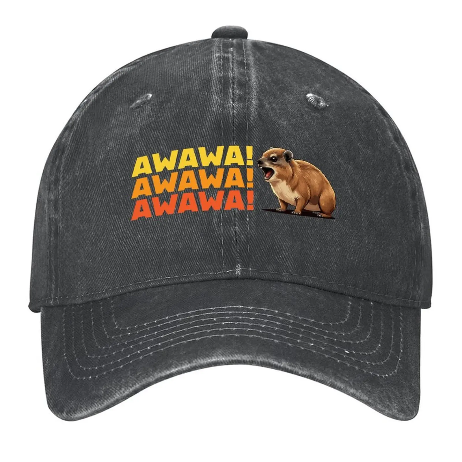 

Rock Hyrax Lover Awawa Funny Groundhog Dassi Baseball Cap Custom Cap Hat Luxury Brand cute Golf Hat Golf Women Men's