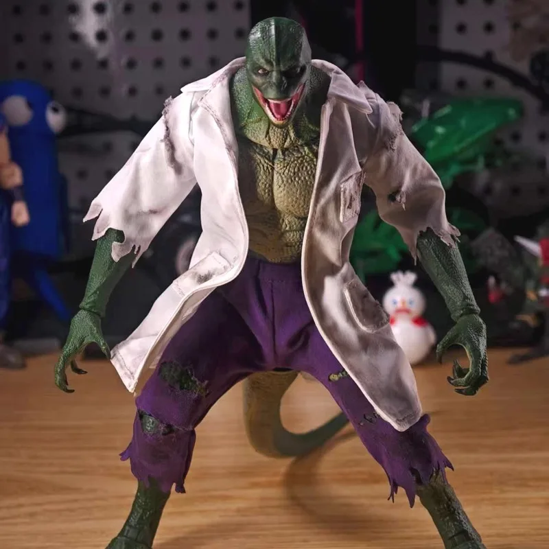 ฟิกเกอร์แอคชั่นสัตว์เลื้อยคลานอนิเมะ งานแฮนด์เมด สเกล 1/12 เสื้อคลุมสีขาวขาดๆ กางเกงขาสั้นสีม่วง ของเล่นเสริมสำหรับฟิกเกอร์ขนาด 6 นิ้ว ตกแต่ง DIY