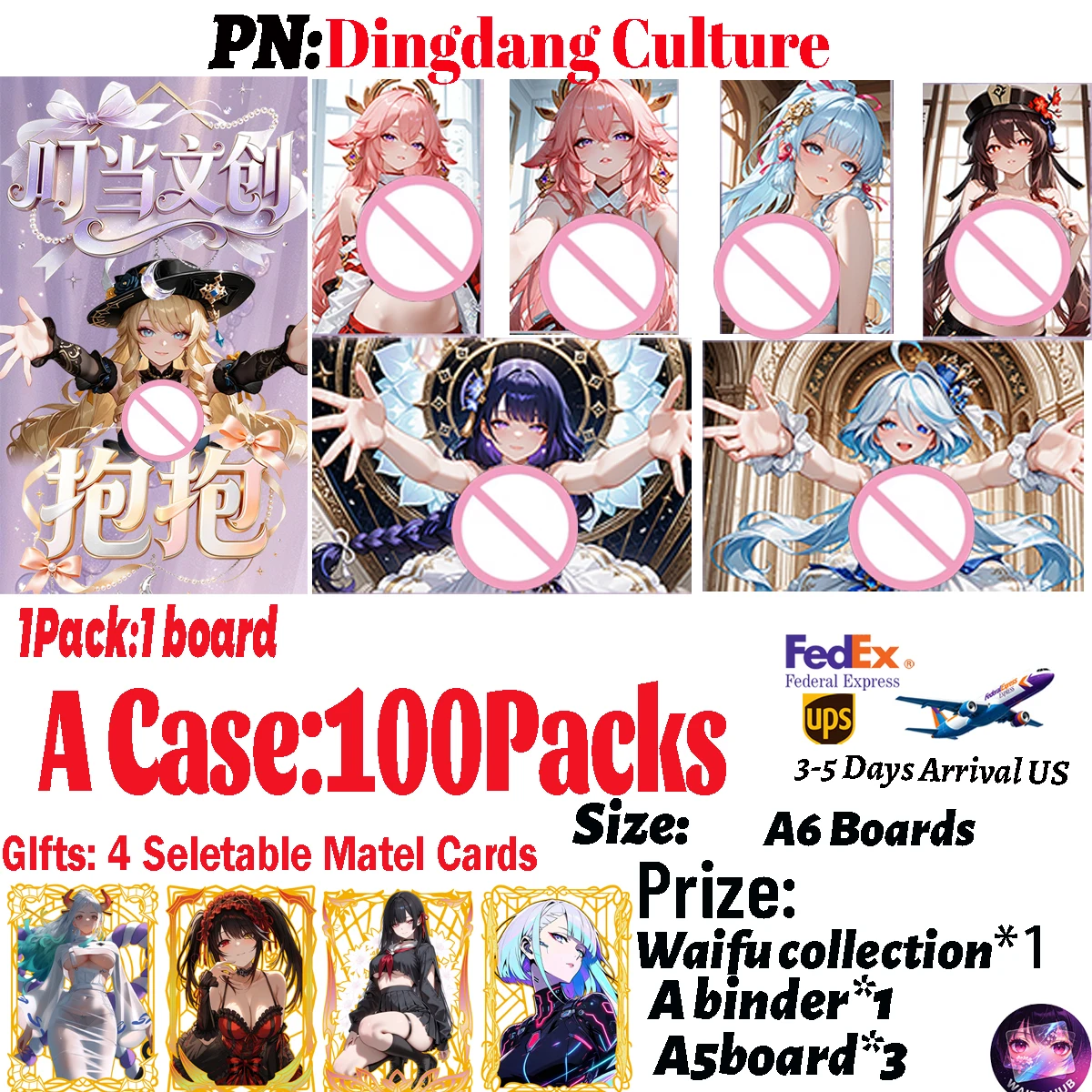 Wholesale Genshin Impact Goddess Waifu Yae Miko Furina A6 Acrylic Board Collectible Cards Anime Trendy Birthday Party Hobby Gift
